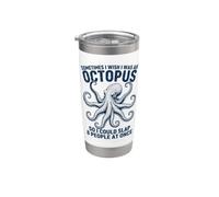 Ojalá fuera un pulpo para poder abofetear a 8 personas a la vez Vaso térmico de acero inoxidable de doble pared