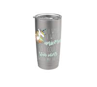 OJALA FUERA UN UNICORNIO PARA APAGARAR IDIOTS CON MI CABEZA Meme Vaso térmico de acero inoxidable de doble pared