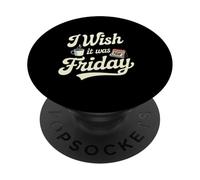 Ojalá Fuera Viernes café TGIF Vibes de Fin de Semana PopSockets PopGrip Adhesivo