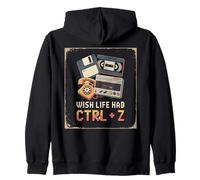 Ojalá la Vida tuviera Ctrl + Z Humor Retro sobre Ordenadores Sudadera con Capucha