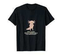 Ojalá me faltara el Pensamiento crítico Que Todos parecen Tan Felices Axolotl Camiseta gráfica económica, Hombre, Negro, S