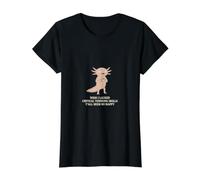 Ojalá me faltara el Pensamiento crítico Que Todos parecen Tan Felices Axolotl Camiseta gráfica económica, Mujer, Negro, L