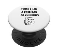 Ojalá tuviera una Bolsa de Papas Fritas Gratis - Divertido, Meme de Jerga para niños PopSockets PopGrip Adhesivo