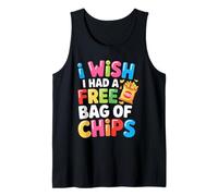 Ojalá tuviera una Bolsa de Patatas Fritas Meme Bocadillo Divertido Camiseta sin Mangas