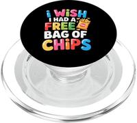 Ojalá tuviera una Bolsa de Patatas Fritas Meme Bocadillo Divertido PopSockets PopGrip para MagSafe