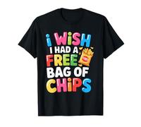 Ojalá tuviera una Bolsa Gratis de Patatas Fritas Meme Snack Foodie Camiseta