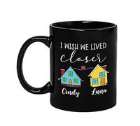 Ojalá Viviéramos Más Cerca Tazas De Regalo Cerámica Tazón De Café Graciosa Tazas Té Regalos Novedosos Para Amigos Familiares Novios 330Ml