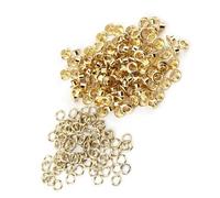 Ojales de 5 Mm Ojales de Metal Ojales de Metal Arandelas Ojales Scrapbooking Artesanía de Cuero (Oro)