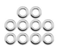 Ojales de cuero de 15,7 mm |Ojales de aleación de doble cara para cordones/cinturones/bolsos |Kit de ojales metálicos no corrosivos, 10 unidades (Silver)
