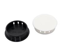 Ojales de escritorio, ojales para cables, 50 piezas de cubierta blanca para agujeros de muebles, ojales decorativos de plástico, ojales de escritorio, tapa negra a presión redonda (blanco, 20 mm)