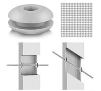Ojales de goma para barandilla de cable compatibles con postes de acero inoxidable de aluminio de 1/8 pulgadas y 5/32 pulgadas de diámetro para uso en cubierta y escalera (50 piezas)