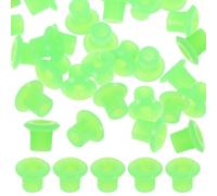 Ojales de Silicona para Tatuajes, 50 Piezas, Verde, para Máquina | Almohadilla de Aguja Amortiguación, Reduce Fricción, para Estudio y Preparación de Mantenimiento