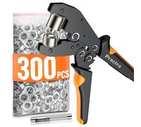 Ojales para lonas profesionales, Preciva ojal para lonas multifunción, con 300 ojales (Ø interior de 10 mm), para cuero, lona, cartón, PVC, tela y toldos, etc