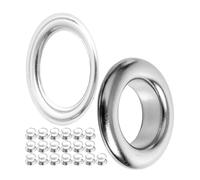 Ojales y arandelas, Ø 11 mm de diámetro, 20 pares, color plata, ojales libres de óxido para cordones de zapatos, ropa, accesorios de camping y toldos, botón de metal, cierre a presión, eyelets, sewing