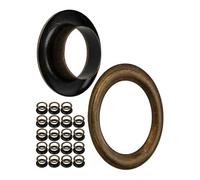 Ojales y arandelas, Ø 14 mm de diámetro, 20 pares, color latón, ojales libres de óxido para cordones de zapatos, ropa, accesorios de camping y toldos, botón de metal, cierre a presión, eyelets, sewing