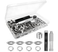 Ojetes Metalicos, 100Pcs Herramienta de Ojetes 12mm de Acero Inoxidable Ojales Metalicos Kit para Toldos Lona Ropa Cortinas