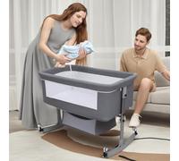 OJHFJMGH Moisés para bebés, Moisés for bebé 2 en 1, Moisés de Altura Ajustable con Cuna de curvatura Grande, Cuna portátil Junto a la Cama for bebé