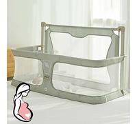 OJHFJMGH Moisés para bebés, Moisés for bebé 3 en 1, Cuna for Dormir Junto a la Cama, con Ventana de Malla Visible y Forro Lavable Suave(Cypress Green)