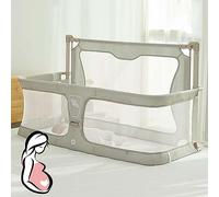 OJHFJMGH Moisés para bebés, Moisés for bebé 3 en 1, Cuna for Dormir Junto a la Cama, con Ventana de Malla Visible y Forro Lavable Suave(Mild White)