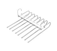 OJHFJMGH Pantalonero Plegable, Percha for Pantalones Multicapa Multifuncional Plegable telescópica de Acero Inoxidable, Percha for Pantalones, Clip for Pantalones de hogar, Ahorro de Espacio(33x35cm)