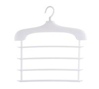OJHFJMGH Pantalonero Plegable, Percha for Pantalones Plegable Multifuncional, Clip for Pantalones Multicapa, Estante for Pantalones Antideslizante for el hogar, Ahorro de Espacio(White)