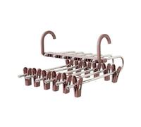 OJHFJMGH Pantalonero Plegable, Percha telescópica for Pantalones, Percha Plegable Multicapa for Pantalones, Armario for el hogar, Estante de Almacenamiento for Pantalones, Ahorro de Espacio(Brown)