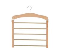 OJHFJMGH Pantalonero Plegable, Perchero for Pantalones de Madera Maciza for el hogar, Percha for Pantalones Multicapa Antideslizante Que no Deja Marcas, Ahorro de Espacio(Natural 1)