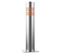 OJHFJMGH Postes de Seguridad, Poste de señalización Vial Acero Inoxidable, 23, 6" Alto x 4(Orange,1pcs)