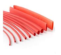 OJHFJMGH Tubos termorretráctiles, Cable de reparación Aislamiento 5 Metros, relación contracción 2:1, diámetro Interior 1-10 mm, Tubo termorretráctil(Red,1mm)
