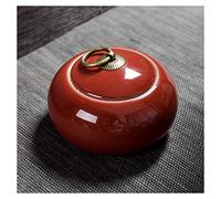 OJHFJMGH Urnas para Mascotas, Mini urna de cremación cerámica Hecha a Mano for Perros pequeños, Gatos y Cenizas humanas. Memorial Caja funeraria(Wine Red)