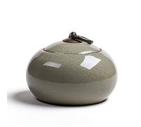 OJHFJMGH Urnas para Mascotas, Mini urna de cremación cerámica Hecha a Mano for Perros pequeños, Gatos y Cenizas humanas. Memorial Caja funeraria(Light Yellow)