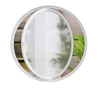 Ojo de Buey Giratorio con Eje Central, Ventana empotrada Grande para cobertizos de jardín, para Mayor privacidad y Mejor Control de la luz (Cristal Changhong, 60 cm/23,6 Pulgadas).