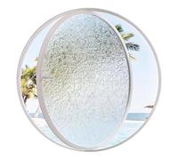 Ojo de Buey Giratorio con Eje Central, Ventana empotrada Grande para cobertizos de jardín, para Mayor privacidad y Mejor Control de la luz (Vidrio Corrugado, 50 cm/19,7 Pulgadas).