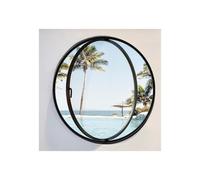 Ojo de Buey Giratorio de 360° de aleación de Aluminio con Manilla, Cristal Templado Decorativo, diseño Redondo Transparente, Ideal para Barcos y hogares, 80 cm de diámetro