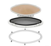 Ojo de buey ovalado de apertura interior, 470 x 210 mm, ventana impermeable anti UV con mosquitera, marco ABS para ventilación de cabina de yate, barco, RV