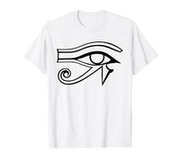 Ojo de Horus Dios Egipcio | Egipto Mitología Antigua Camiseta, Hombre, Blanco, 4XL