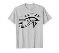 Ojo de Horus Dios Egipcio | Egipto Mitología Antigua Camiseta, Hombre, Plata, XXL
