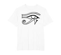 Ojo de Horus Dios Egipcio | Egipto Mitología Antigua Camiseta, Hombre Tallas Grandes, Blanco, 4X Alto