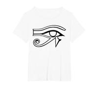 Ojo de Horus Dios Egipcio | Egipto Mitología Antigua Camiseta, Mujer Tallas Grandes, Blanco, 4XL Grande