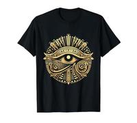 Ojo de Ra Egipto Protección Mitos Egipcios Camiseta gráfica económica, Hombre, Negro, XL