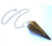 Ojo de Tigre hermoso dowser péndulo reiki cristal curación Hombres Mujeres Regalo Gemstone Feng Shui Bienestar protección