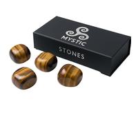 Ojo de Tigre Piedra Natural | Set de 4 unidades pulidas | Protección energética | Equilibrio emocional | Ideal para meditación y regalo