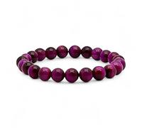 OJO DE TIGRE® - Pulsera OJO DE TIGRE piedras naturales de calidad - Cuentas de bolas 8 mm - Cristales y piedras semipreciosas energéticas para mujer y hombre - Amuleto buena suerte (Ojo Tigre Rosa)