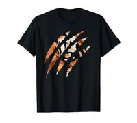 Ojo de Tigre Safari Cara Garras arañazos Fauna Animal Camiseta gráfica económica