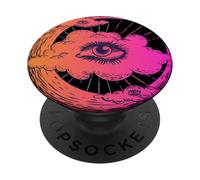 Ojo del Cosmos - Luna mística vintage y arte ocular PopSockets PopGrip Adhesivo
