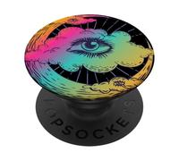 Ojo del Cosmos - Luna mística vintage y arte ocular PopSockets PopGrip Adhesivo
