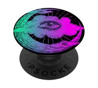 Ojo del Cosmos - Luna mística vintage y arte ocular PopSockets PopGrip Adhesivo