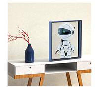 Ojo Desnudo 3D Proyector holográfico Puesta Publicidad Máquina de Publicidad Suspensión de Aire Tridimensional LED Imagen Ligera LED Pantalla de Ventilador Aleación de Aluminio(Ice Cold Blue,US)