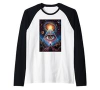 Ojo Galáctico Cosmic Stargaze Mountain Vision All Seeing Camiseta Manga Raglan