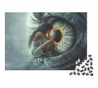 Ojo Humano Fantasía Puzzle de 1000 Piezas Papel para Adultos Arte Surrealista Estilo Misterioso Puzzle para Toda la Familia Relajación Concentración Decoración Regalo 38x26cm/1000pcs